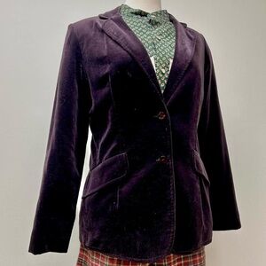Vintage Burgundy Velvet  blazer